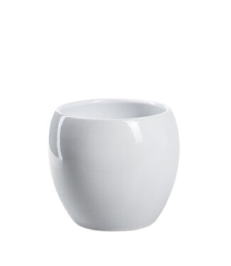 4A White ceramic Trus Spherical jar | Diameter neck 19 centimetres bottom 17 centimetres | Height 16.5 centimetres | Per 4 pieces