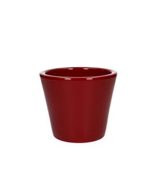 4A Wine red ceramic Napoli pot | Diameter 14 centimetres | Height 12 centimetres | Per 8 pieces