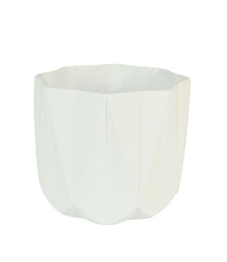 4A Witte keramiek Rabbi pot | Diameter 14 centimeter | Hoogte 13.5 centimeter | Per 6 stuks