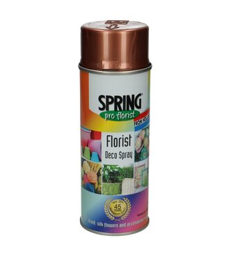 4A Kupferfarbener Sprühlack | Inhalt 400 Milliliter | Spring Pro Florist Deko-Spray | Pro Spraydose