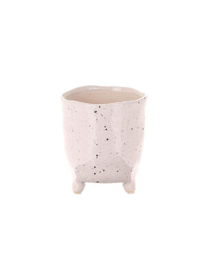 4A White ceramic Monzuno pot | Diameter 7 centimetres | Height 8 centimetres | Per 12 pieces