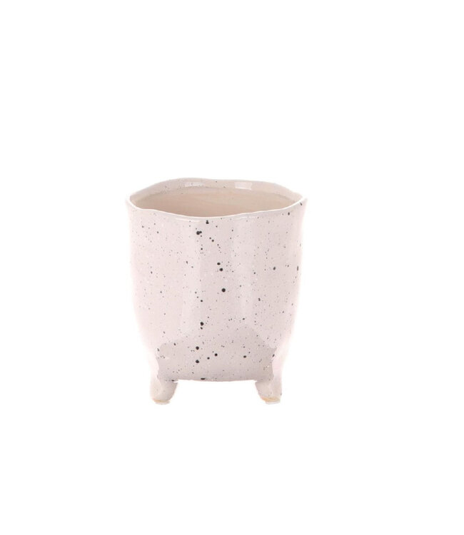 White ceramic Monzuno pot | Diameter 7 centimetres | Height 8 centimetres | Order by 12 pots