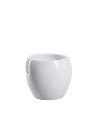 4A White ceramic Trus Spherical jar | Diameter neck 11 centimetres bottom 9 centimetres | Height 9 centimetres | Per 9 pieces