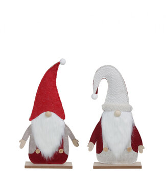 4A Kerst Deco kerstman vilt 29cm | Per 6 stuks