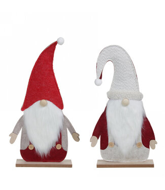 4A Kerst Deco kerstman vilt 42cm | Per 6 stuks