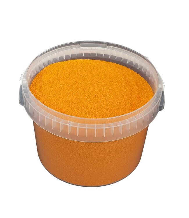 Oranger Quarzsand | 0,1 - 0,5 Millimeter Dekorsand | 3 Liter pro Eimer | Pro Eimer bestellbar