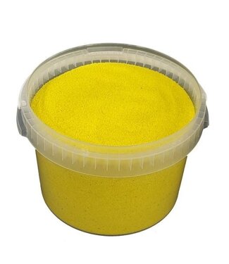 QC Gelber Quarzsand | 0,1 - 0,5 Millimeter Dekorsand | 3 Liter pro Eimer | Pro Eimer