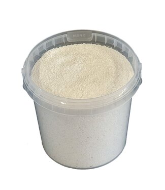 QC Weißer Quarzsand | 0,1 - 0,5 Millimeter dekorativer Sand | 1 Liter pro Eimer | Pro 6 Eimer