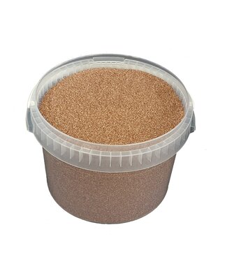QC Kupferfarbenes Quarzsand | 0,1 - 0,5 Millimeter dekorativer Sand | 3 Liter pro Eimer | Pro Eimer