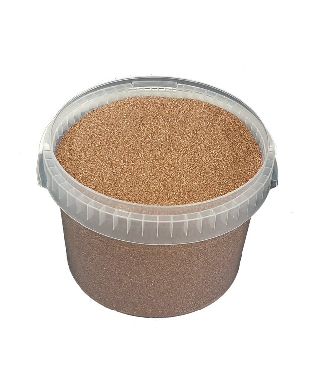 Kupferfarbenes Quarzsand | 0,1 - 0,5 Millimeter dekorativer Sand | 3 Liter pro Eimer | Pro Eimer bestellbar