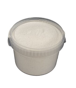 QC Weißer Quarzsand | 0,1 - 0,5 Millimeter dekorativer Sand | 3 Liter pro Eimer | Pro Eimer