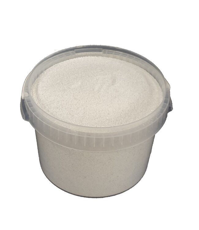 Weißer Quarzsand | 0,1 - 0,5 Millimeter dekorativer Sand | 3 Liter pro Eimer | Pro Eimer bestellbar