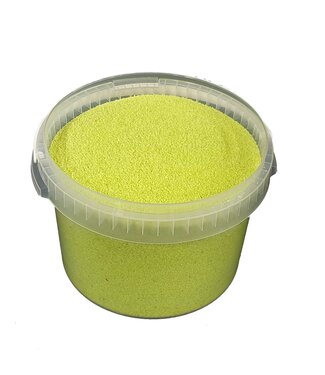 QC Hellgrüner Quarzsand | 0,1 - 0,5 Millimeter Dekorsand | 3 Liter pro Eimer | Pro Eimer