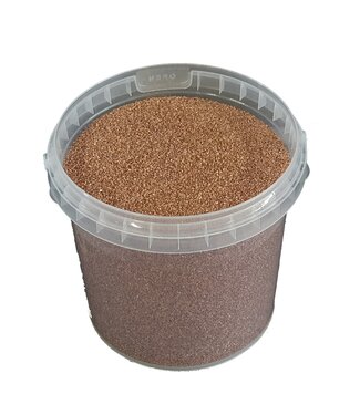 QC Kupferfarbenes Quarzsand | 0,1 - 0,5 Millimeter Dekorsand | 1 Liter pro Eimer | Pro 6 Eimer