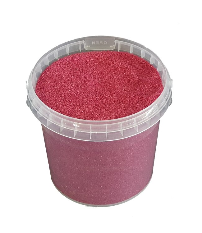 Kirschfarbe Quarzsand | 0,1 - 0,5 Millimeter Dekorsand | 1 Liter pro Eimer | Pro 6 Eimer bestellbar