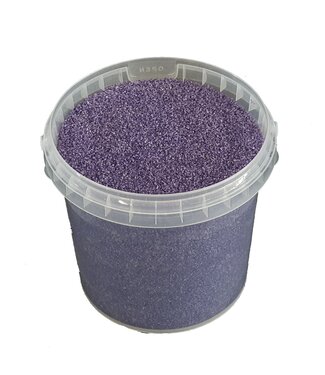 QC Lila Quarzsand | 0,1 - 0,5 Millimeter Dekosand | 1 Liter pro Eimer | Pro 6 Eimer