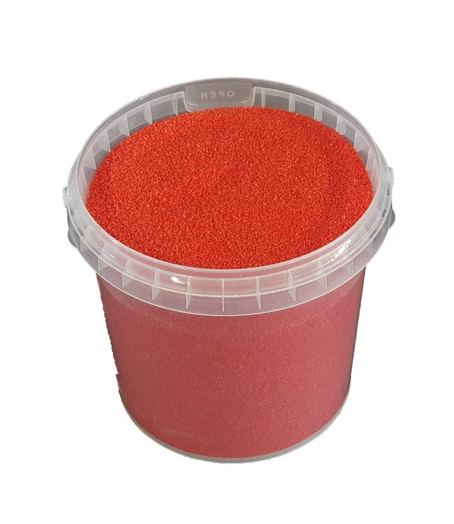 Roter Quarzsand | Eimerinhalt 1 Liter | Bestellung von 6 Eimern