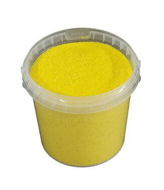 QC Gelber Quarzsand | 0,1 - 0,5 Millimeter dekorativer Sand | 1 Liter pro Eimer | Pro 6 Eimer