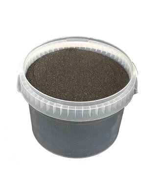 QC Schwarzer Quarzsand | 0,1 - 0,5 Millimeter dekorativer Sand | 3 Liter pro Eimer | Pro Eimer