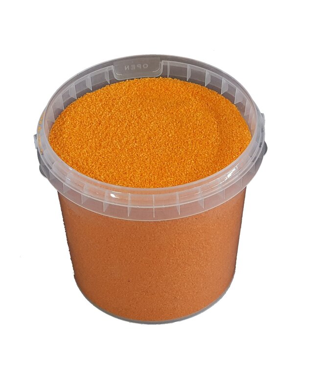 Orangefarbener Quarzsand | Eimerinhalt 1 Liter | Bestellung von 6 Eimern