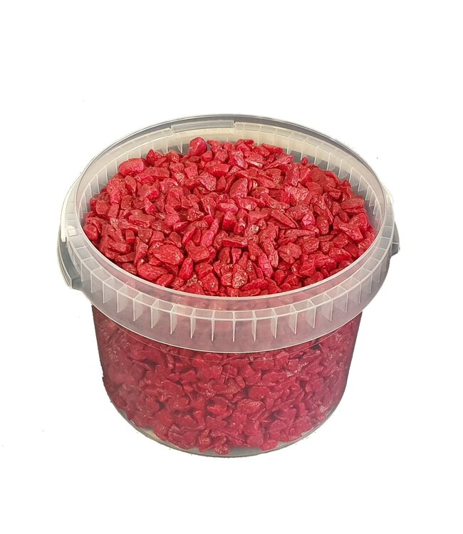 Cerise dekorative Steine | 9 - 13 Millimeter Kieselsteine | 3 Liter pro Eimer | Pro Eimer zu bestellen