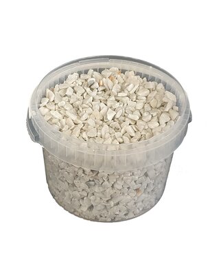 QC Natural white decorative rocks | 9 - 13 millimetre stones | 3 litres per bucket | Per bucket