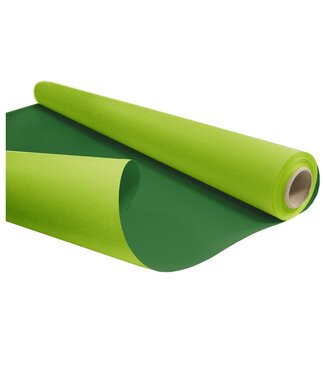4A Rouleau de papier vert pomme vert foncé Duo | Largeur 80 centimètres | Longueur 40 mètres | Poids de la feuille 60 grammes | Par pièce
