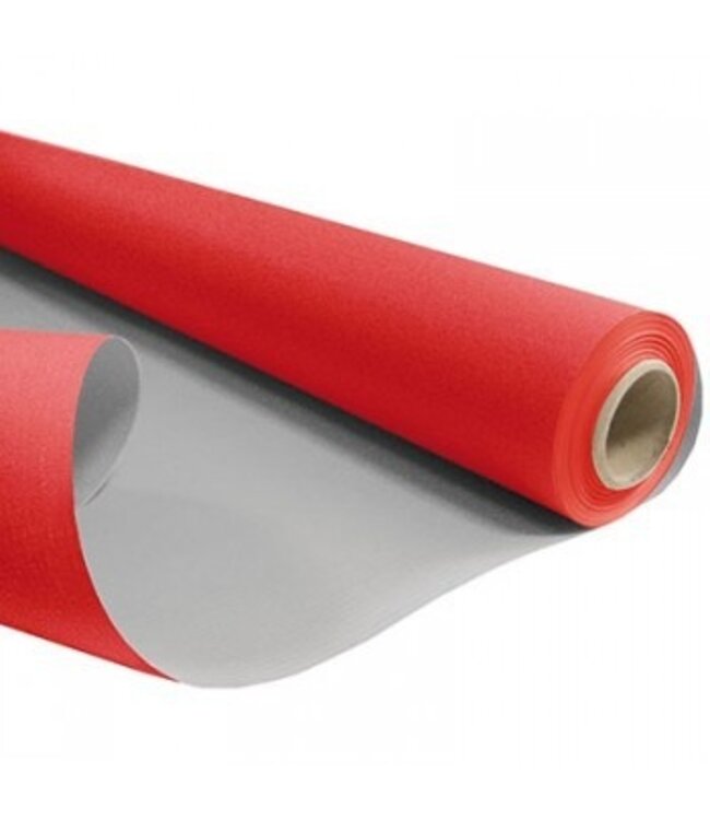 Rolle rot-graues Papier Duo | Breite 80 Zentimeter | Länge 40 Meter | Blattgewicht 60 Gramm | Bestellung pro Rolle