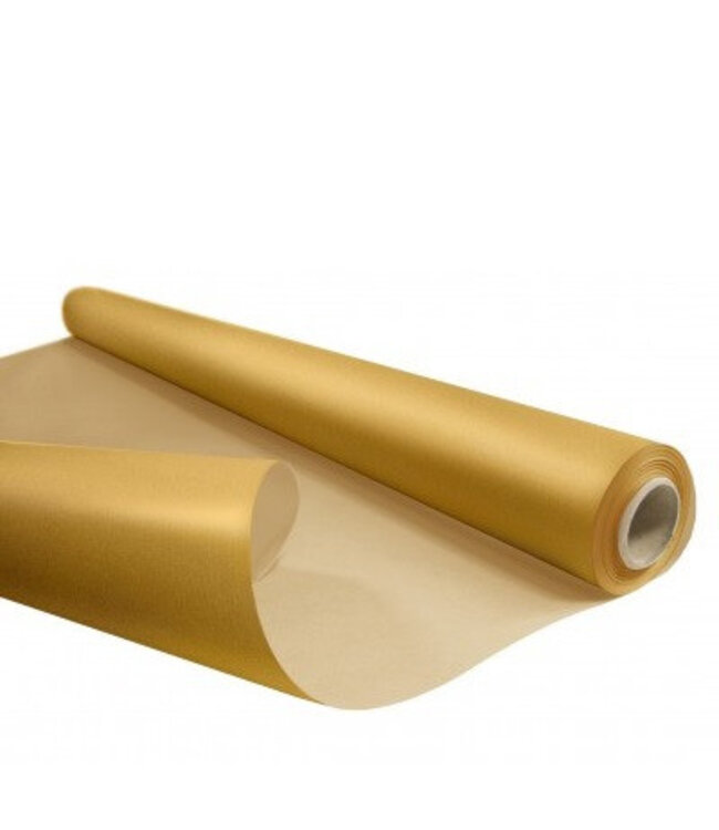 Roll gold paper | Width 80 centimetres | Length 50 metres | Sheet weight 50 grams | Order per roll