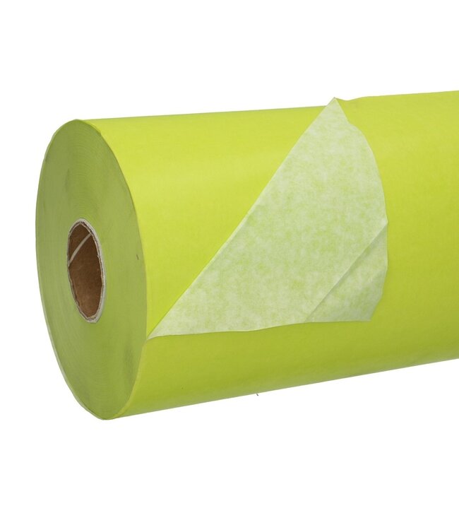 Rolle hellgrünes Papier | Breite 50 Zentimeter | Blattgewicht 40 Gramm | Rollengewicht 7,5 Kilogramm | Bestellung pro Rolle