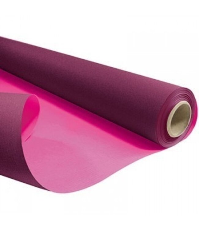 Rolle fuchsiafarbenes Rosenpapier Duo | Breite 80 Zentimeter | Länge 40 Meter | Blattgewicht 60 Gramm | Bestellung pro Rolle