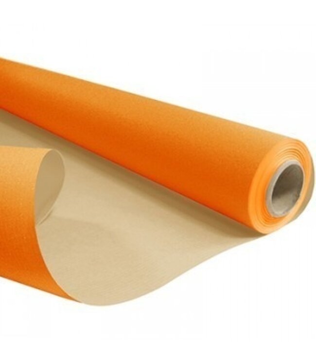 Rolle orangefarbenes Papier | Breite 80 Zentimeter | Länge 50 Meter | Blattgewicht 60 Gramm | Bestellung pro Rolle