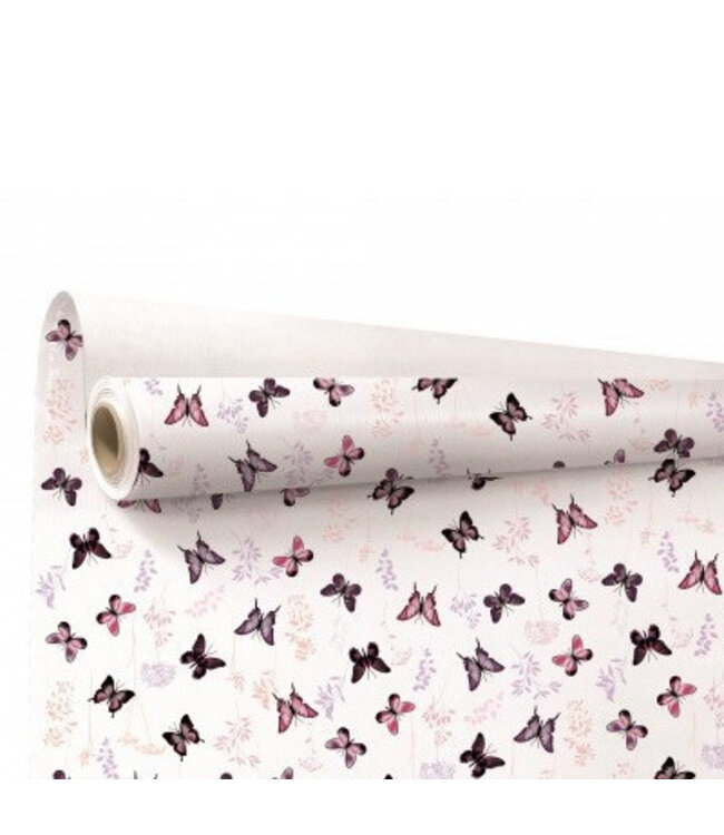 Roll of white rose paper Floraison | Width 80 centimetres | Length 40 metres | Order per roll