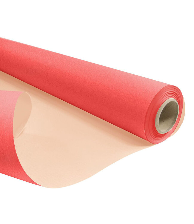 Rouleau de papier rose foncé Duo | Largeur 80 centimètres | Longueur 40 mètres | Poids de la feuille 60 grammes | Commande par rouleau