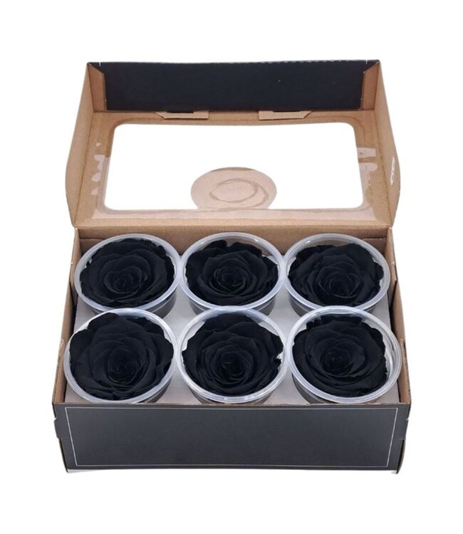 Black reserved roses | 6 pieces per box | Order per box