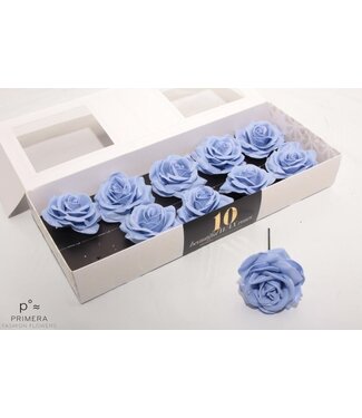 AD Roses en cire de soie denim bleu | Par 10 pièces