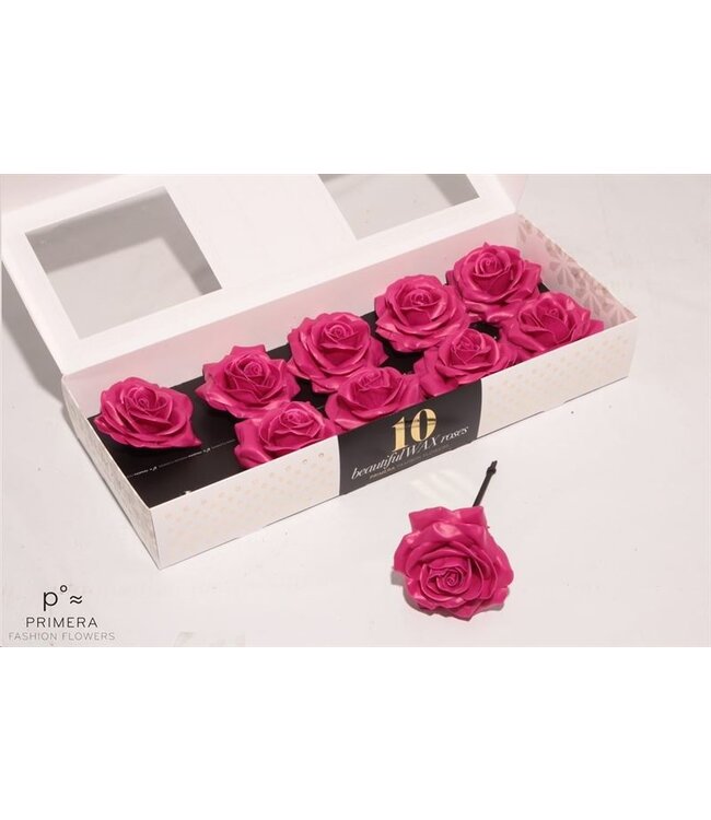 Christmas coloured silk wax roses | 10 pieces per box | Order per box