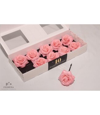 AD Roses en cire de soie couleur abricot | Par 10 pièces