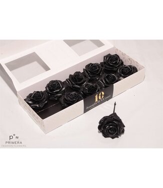 AD Black silk wax roses | Per 10 pieces