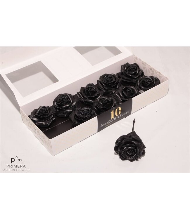 Black silk wax roses | 10 pieces per box | Order per box