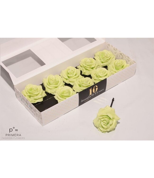 Mint green silk wax roses | 10 pieces per box | Available to order per box