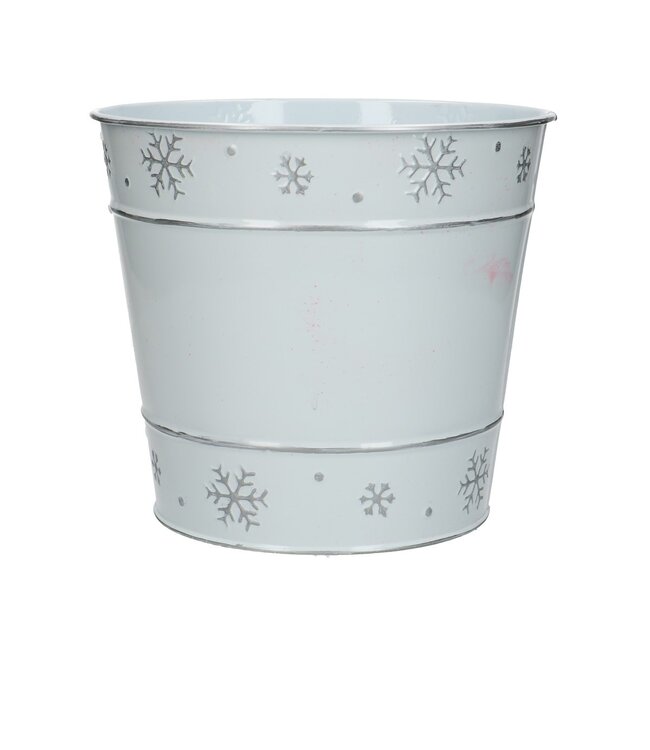 Kerst Zink sneeuwvlok d18*16cm ( x 6 )