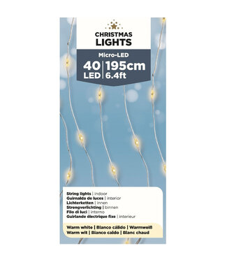 4A Kerst LED draad 40L 195cm | Per stuk