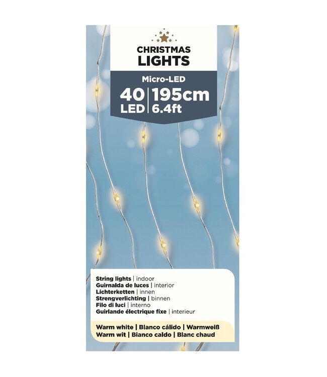 Kerst LED draad 40L 195cm ( x 1 )