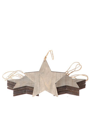 4A Kerst Deco hanger ster  7cm x10 ( x 1 )