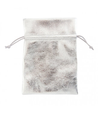4A Silver Christmas bag Shiny | Size 17 x 12 centimetres | Per 10 pieces