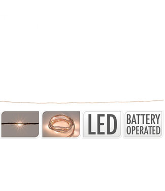 4A Bruin LED Kerst jute touw | Lengte 1 meter | 10 lichtjes | Per stuk