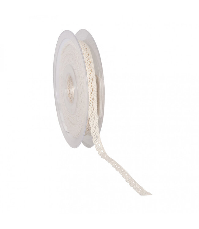 Dentelle de mariage de couleur crème | 10 millimètres de large | Longueur 10 mètres | Commandée à la pièce