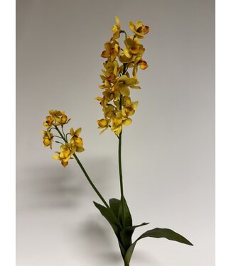 Silk Flowers by JJ Gelbe Orchidee Seidenblume | Länge 52 Zentimeter | Pro Stück