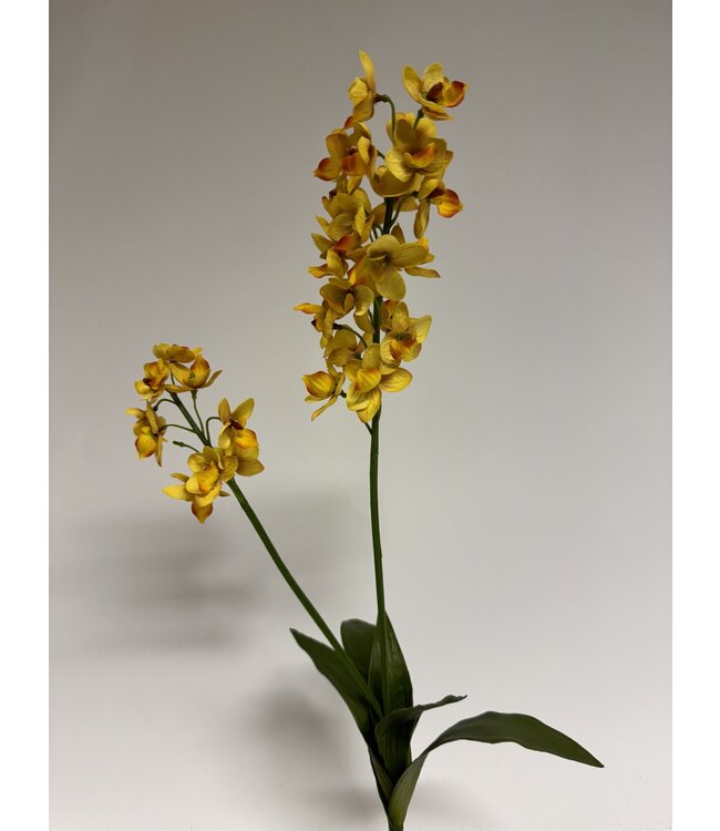 Gele orchidee zijden bloem | Lengte 52 centimeter | Per stuk te bestellen